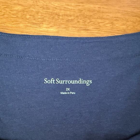 NWT Soft Surroundings Kelsey Top Nautical Navy Size 2X (22W) - Picture 7 of 9